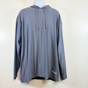 Gray Hooded Long Sleeve Shirt by Victory